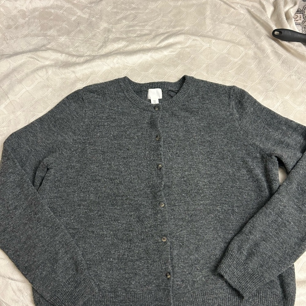 H&M Charcoal Cardigan Sweater